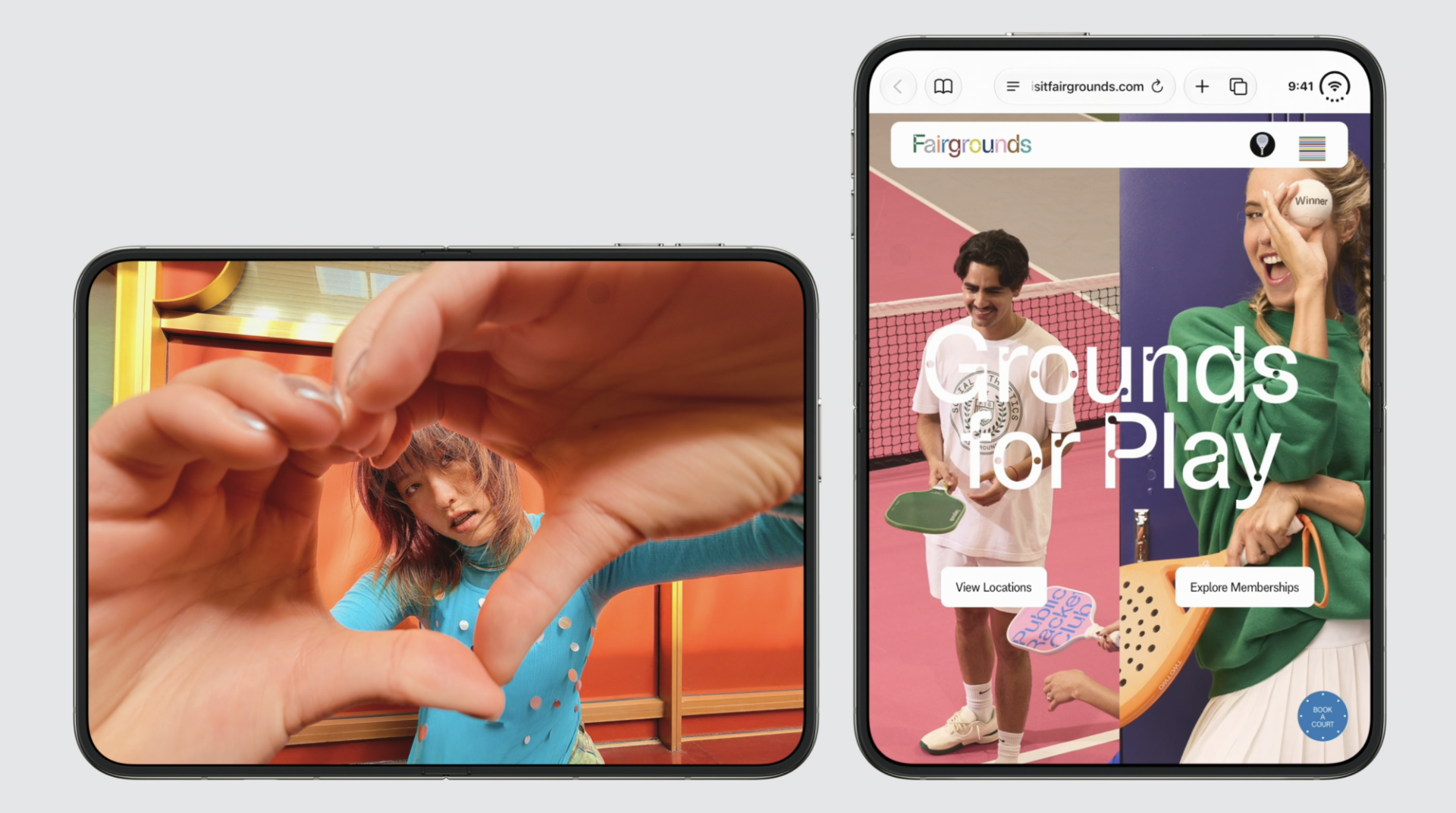 a look at the iPhone Duo folded and opened side-by-side