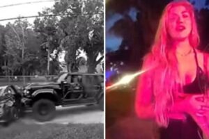 “Why Are You Doing This…I Thought We Were All Friends”- Allegedly Drunk Woman Crashes into Parked Car, Slugs Owner, and Proceeds to Embarrass Herself In Front of Cops (VIDEO)