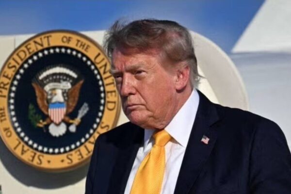 Trump Appears to Step Off Air Force One with Brown Hair and the Internet Loses Its Mind